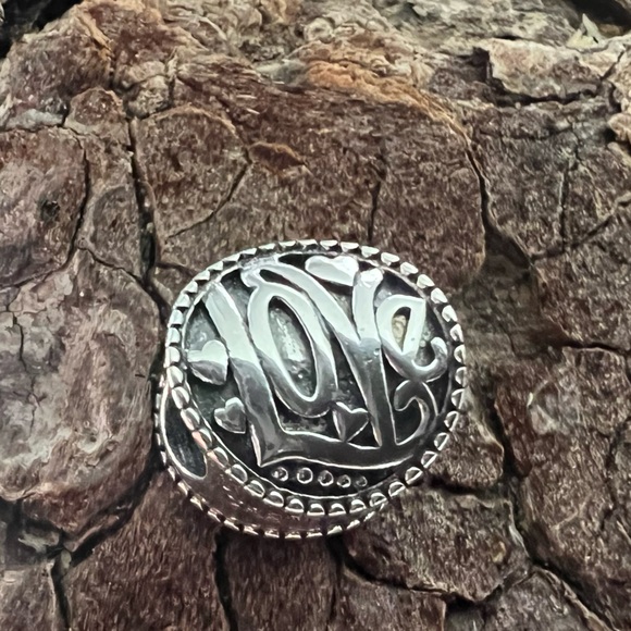 New Authentic Chamilia Love Charm Bead 925 Love Family Friendship Barrel - Picture 3 of 6